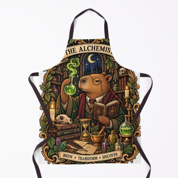 Item preview, The Alchemist Tarot Card - Capybara Brew Transform Discover Vintage Magic designed and sold by zhivago1980.
