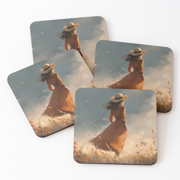 Item preview, ​Autumn Serenade — Girl in a Field with Straw Hat designed and sold by SilentFlower.