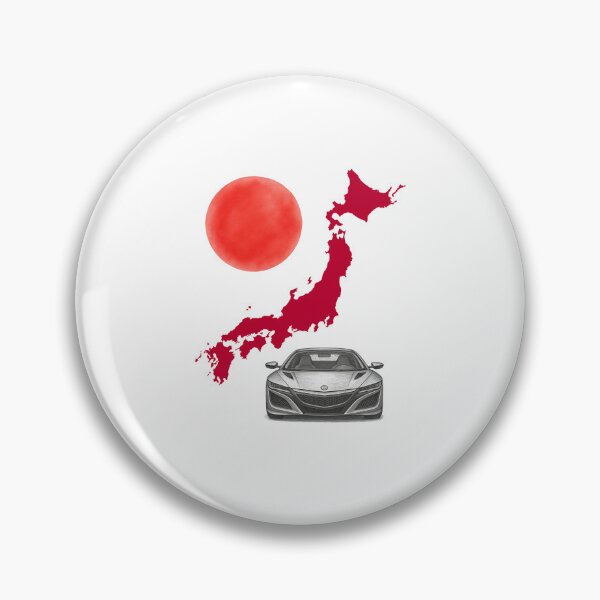 Item preview, Modern Japanese Hybrid Supercar with Red Japan Map and Rising Sun Sketch designed and sold by FANTASYoDarknes.