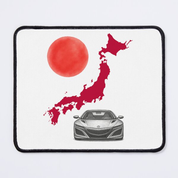 Item preview, Modern Japanese Hybrid Supercar with Red Japan Map and Rising Sun Sketch designed and sold by FANTASYoDarknes.