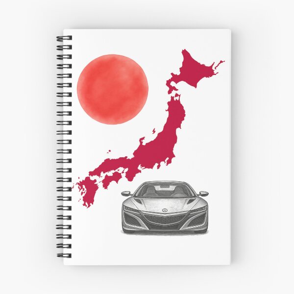 Item preview, Modern Japanese Hybrid Supercar with Red Japan Map and Rising Sun Sketch designed and sold by FANTASYoDarknes.