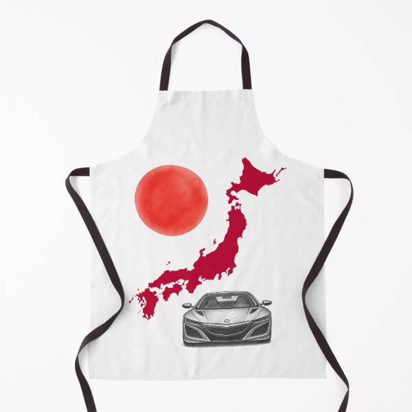 Item preview, Modern Japanese Hybrid Supercar with Red Japan Map and Rising Sun Sketch designed and sold by FANTASYoDarknes.