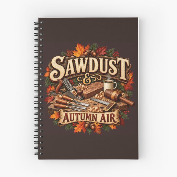 Item preview, Sawdust & Autumn Air – Fall Woodworker Carpenter Design designed and sold by astersgraphics.