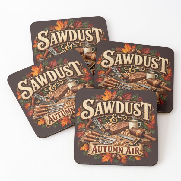 Item preview, Sawdust & Autumn Air – Fall Woodworker Carpenter Design designed and sold by astersgraphics.