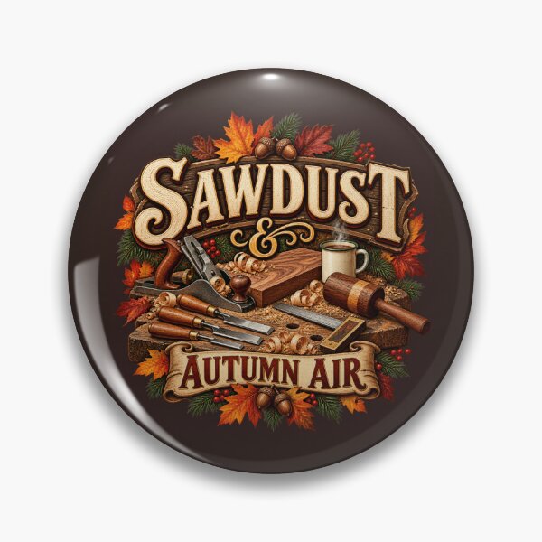 Item preview, Sawdust & Autumn Air – Fall Woodworker Carpenter Design designed and sold by astersgraphics.