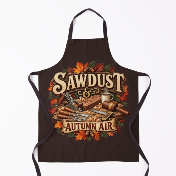 Item preview, Sawdust & Autumn Air – Fall Woodworker Carpenter Design designed and sold by astersgraphics.