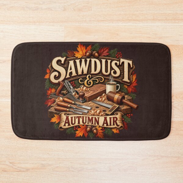 Item preview, Sawdust & Autumn Air – Fall Woodworker Carpenter Design designed and sold by astersgraphics.
