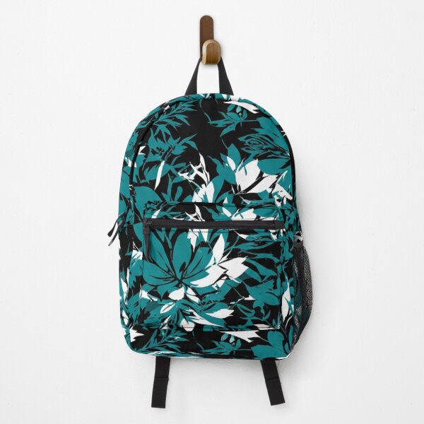 Item preview, Teal Floral Pattern Botanical Dark Tapestry designed and sold by Owcomm.