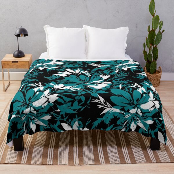 Item preview, Teal Floral Pattern Botanical Dark Tapestry designed and sold by Owcomm.