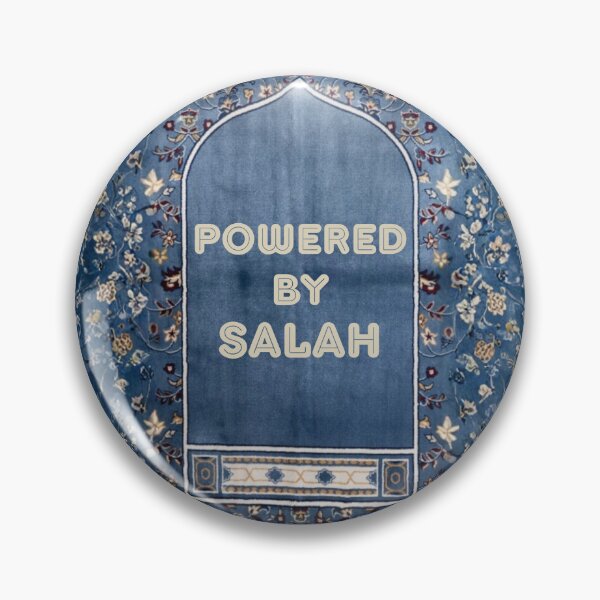 Item preview, Powered by Salah: Floral Mihrab Islamic Prayer Rug Art (Royal Blue V.1) designed and sold by D-Islamic.