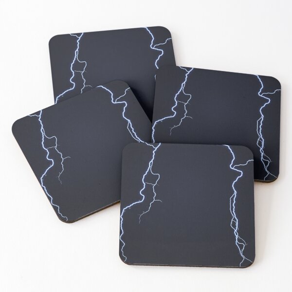 Item preview, Abstract Lightning Bolt Print, Electric Blue Storm Art designed and sold by DriftlineVisual.