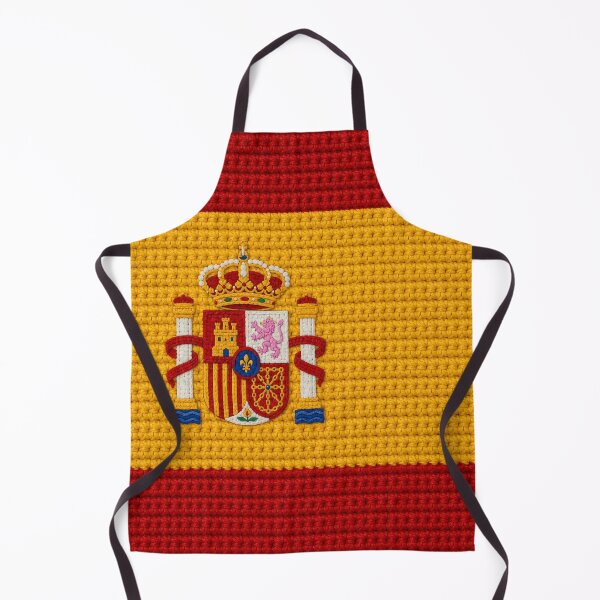 Item preview, Spain Flag Crochet Texture Wall Art designed and sold by LuisWorks.