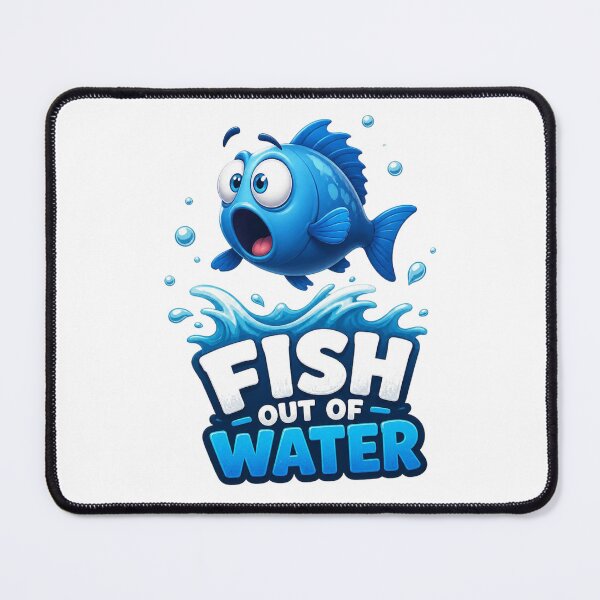 Item preview, Fish Out of Water – Playful Blue Ocean designed and sold by Stylestickers55.