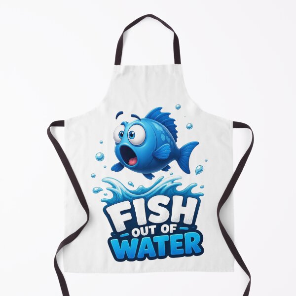 Item preview, Fish Out of Water – Playful Blue Ocean designed and sold by Stylestickers55.