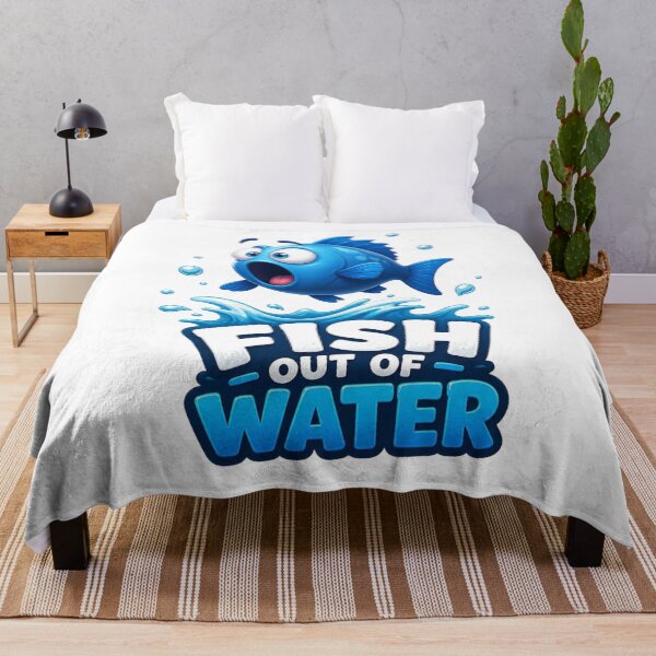 Item preview, Fish Out of Water – Playful Blue Ocean designed and sold by Stylestickers55.