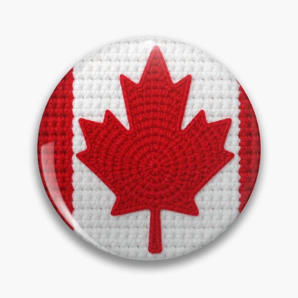 Item preview, Canada Flag Crochet Texture Art Print designed and sold by LuisWorks.