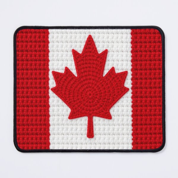 Item preview, Canada Flag Crochet Texture Art Print designed and sold by LuisWorks.