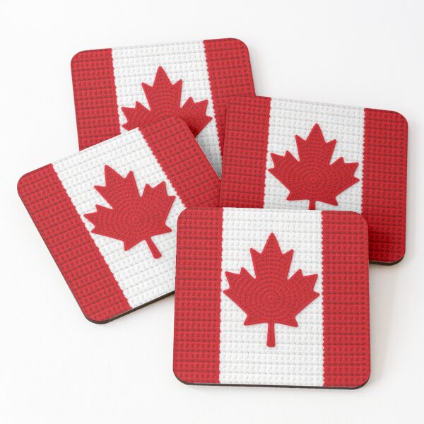 Item preview, Canada Flag Crochet Texture Art Print designed and sold by LuisWorks.