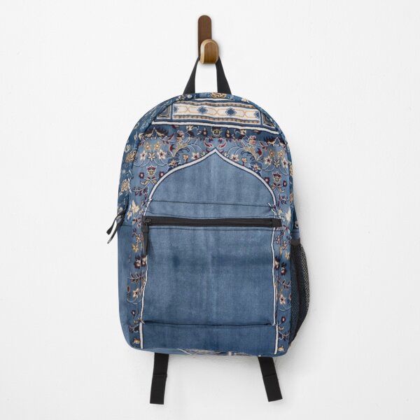 Item preview, Powered by Salah: Floral Mihrab Islamic Prayer Rug Art (Royal Blue V.2) designed and sold by D-Islamic.
