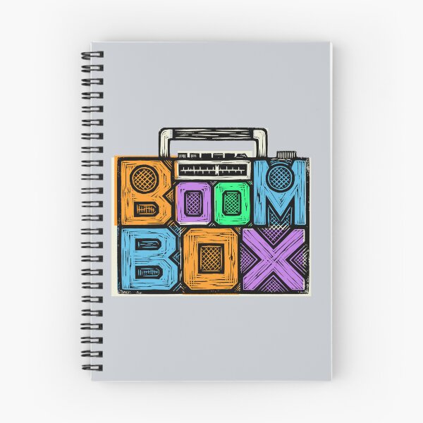 Item preview, Vintage Boombox Typography Retro 80s Woodcut Linocut Art designed and sold by KiwiRider.