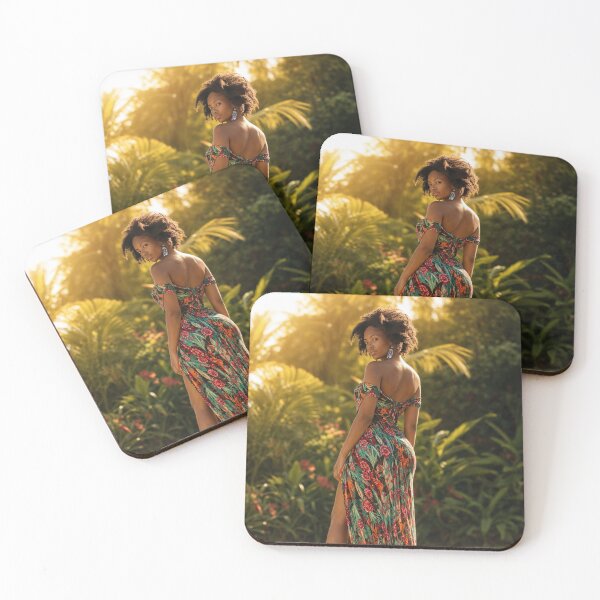 Item preview, Golden Tropical Beauty | Natural Woman Portrait | Botanical Fine Art Photography designed and sold by TedKentPhoto.