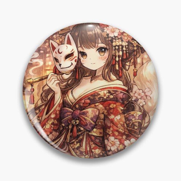 Item preview, Japanese Oiran Kitsune designed and sold by KawaiiTreasures.