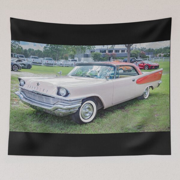 Item preview, 1957 Chrysler Windsor Desert Rose and Gauguin Red Technical Blueprint Car Poster designed and sold by RichFrancoCars.