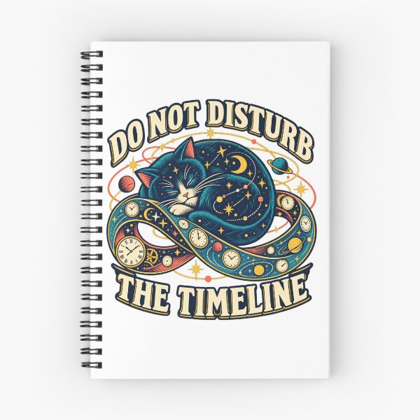 Item preview, Do Not Disturb the Timeline – Cosmic Cat Art designed and sold by FreshPixelArt.