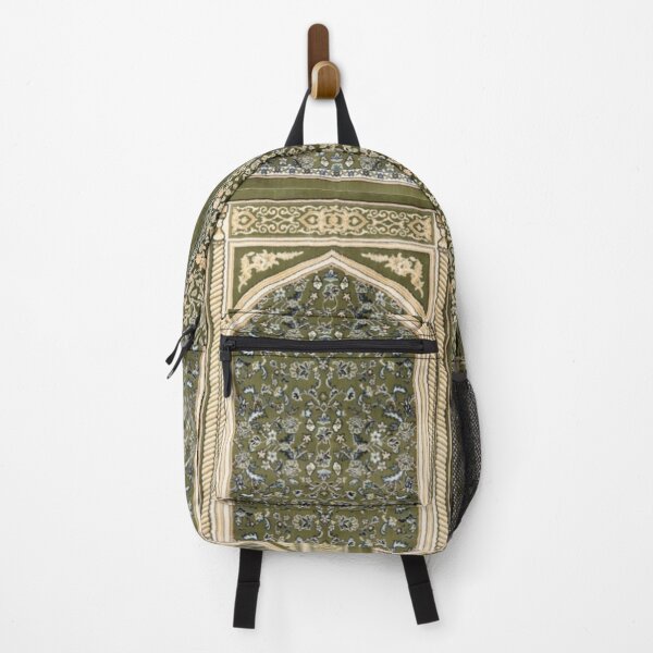 Item preview, Powered by Salah: Floral Mihrab Islamic Prayer Rug Art (Forest Green V.2) designed and sold by D-Islamic.