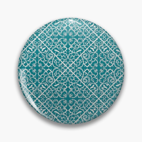 Item preview, Intricate Teal And White Gothic Filigree Pattern designed and sold by Owcomm.