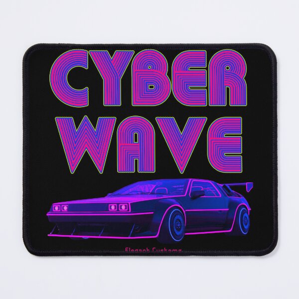 Item preview, Cyber Wave Retro Wave Cyber Car with text - New Wave Cold Wave Super Car designed and sold by Elegant Customs.