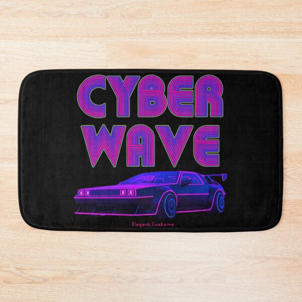 Item preview, Cyber Wave Retro Wave Cyber Car with text - New Wave Cold Wave Super Car designed and sold by Elegant Customs.