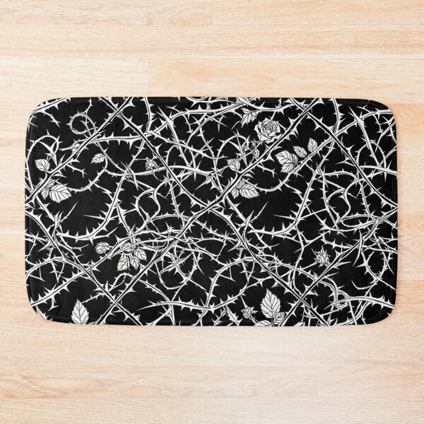 Item preview, Black And White Rose Thorns Pattern designed and sold by Owcomm.