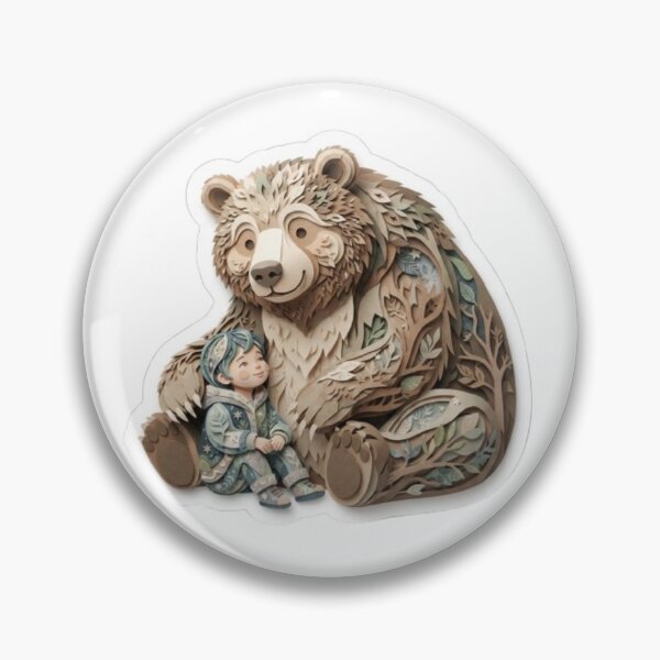 Item preview, Paper Cut Art Child and Friendly Bear designed and sold by Snurly.