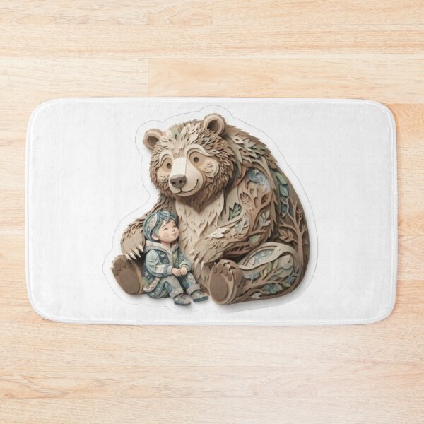 Item preview, Paper Cut Art Child and Friendly Bear designed and sold by Snurly.