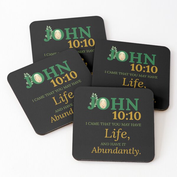 Item preview, John 10:10 Abundant Life Christian Scripture designed and sold by QuietRootStudio.