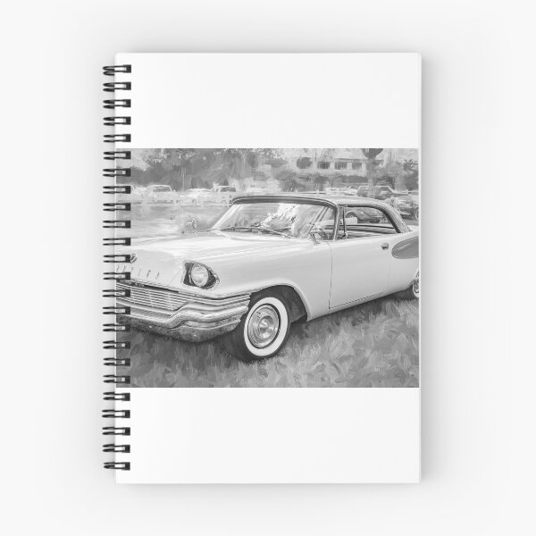 Item preview, 1957 Chrysler Windsor Desert Rose and Gauguin Red Technical Blueprint Car Poster designed and sold by RichFrancoCars.
