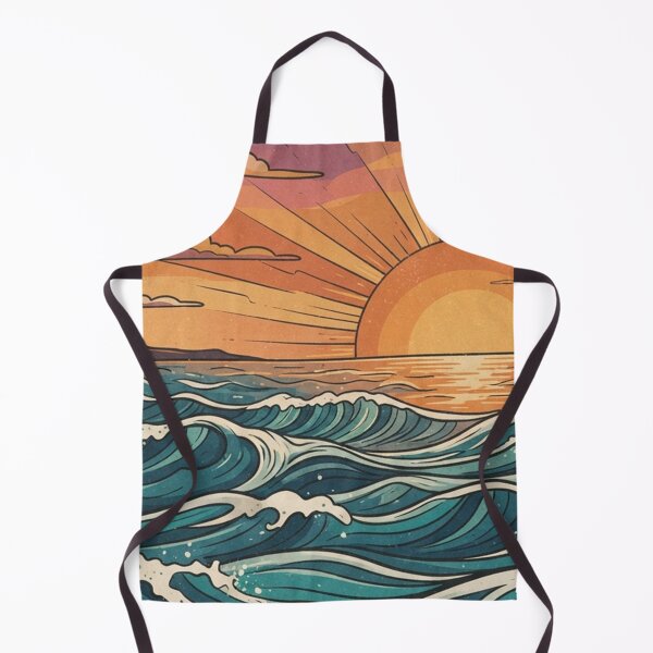 Item preview, Vintage Sailboat Ocean Sunset Retro Waves designed and sold by Owcomm.