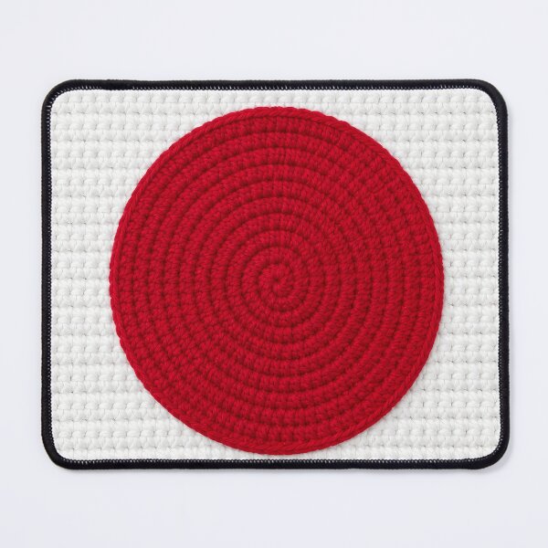 Item preview, Japan Flag Crochet Texture Wall Art designed and sold by LuisWorks.