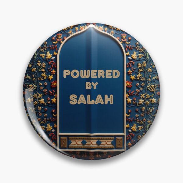 Item preview, Powered by Salah: Floral Mihrab Prayer Rug Art (3D reliefs deep blue V.1) designed and sold by D-Islamic.