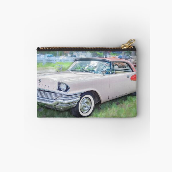 Item preview, 1957 Chrysler Windsor Desert Rose and Gauguin Red Technical Blueprint Car Poster designed and sold by RichFrancoCars.