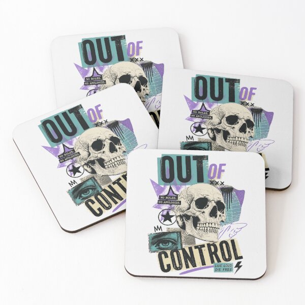 Item preview, Out Of Control Grunge Skull - Punk Rock Street Art Collage designed and sold by ERODED SELF.