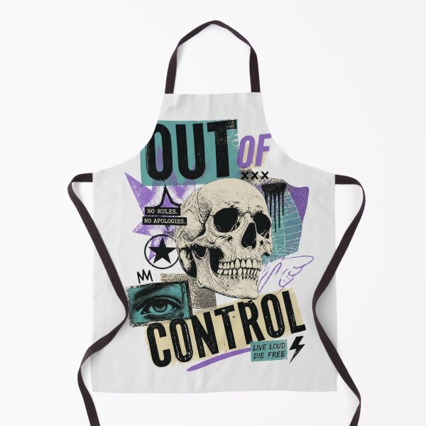 Item preview, Out Of Control Grunge Skull - Punk Rock Street Art Collage designed and sold by ERODED SELF.