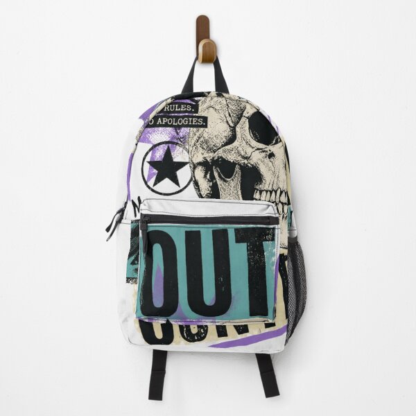 Item preview, Out Of Control Grunge Skull - Punk Rock Street Art Collage designed and sold by ERODED SELF.