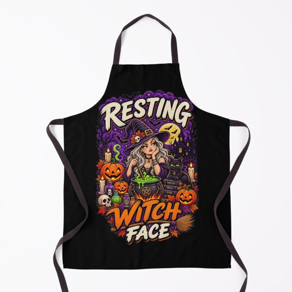 Item preview, Resting Witch Face Funny Halloween Witch designed and sold by SquatchPrintsCo.