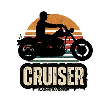 Artwork thumbnail, Retro Cruiser Sunset Ride Emblem by TorqueTheoryLab