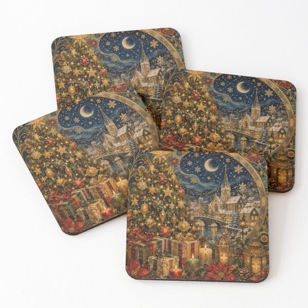 Item preview, Alpine Christmas Glow — A Golden Winter Village designed and sold by TeikunShop.