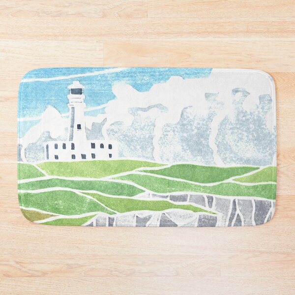Item preview, Flamborough Head Lighthouse White Line Woodcut designed and sold by ShaunMJonesArt.