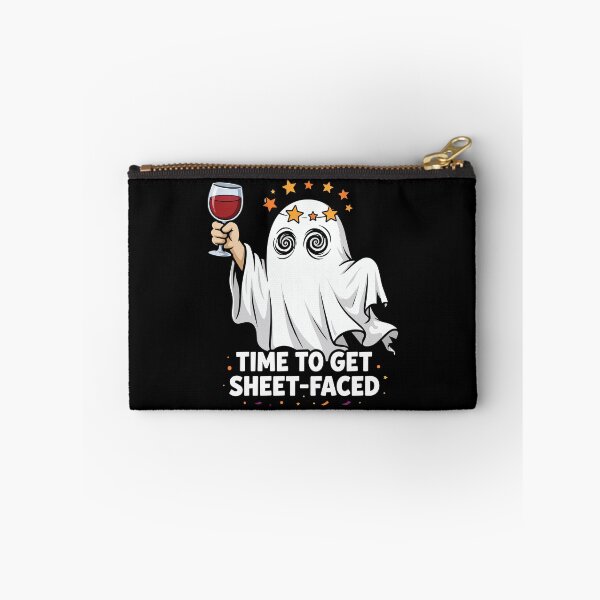 Item preview, Time to Get Sheet-Faced Wine Ghost Halloween Illustration designed and sold by Uglyandcute.