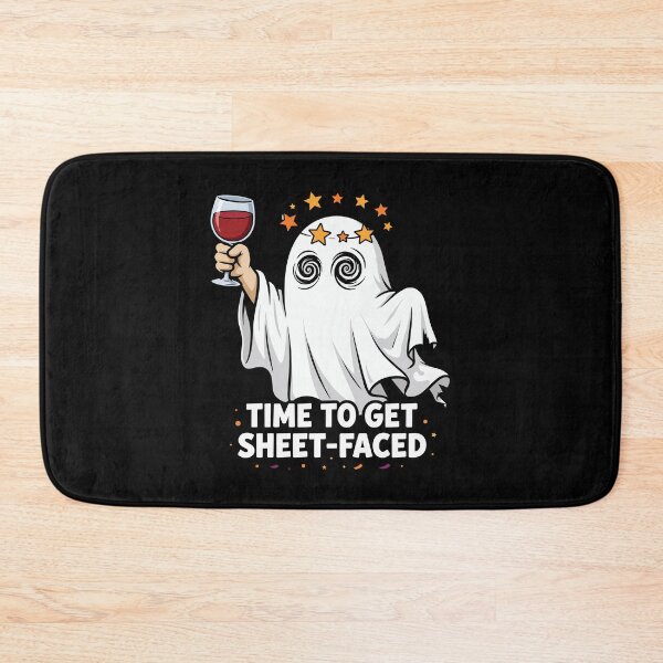 Item preview, Time to Get Sheet-Faced Wine Ghost Halloween Illustration designed and sold by Uglyandcute.
